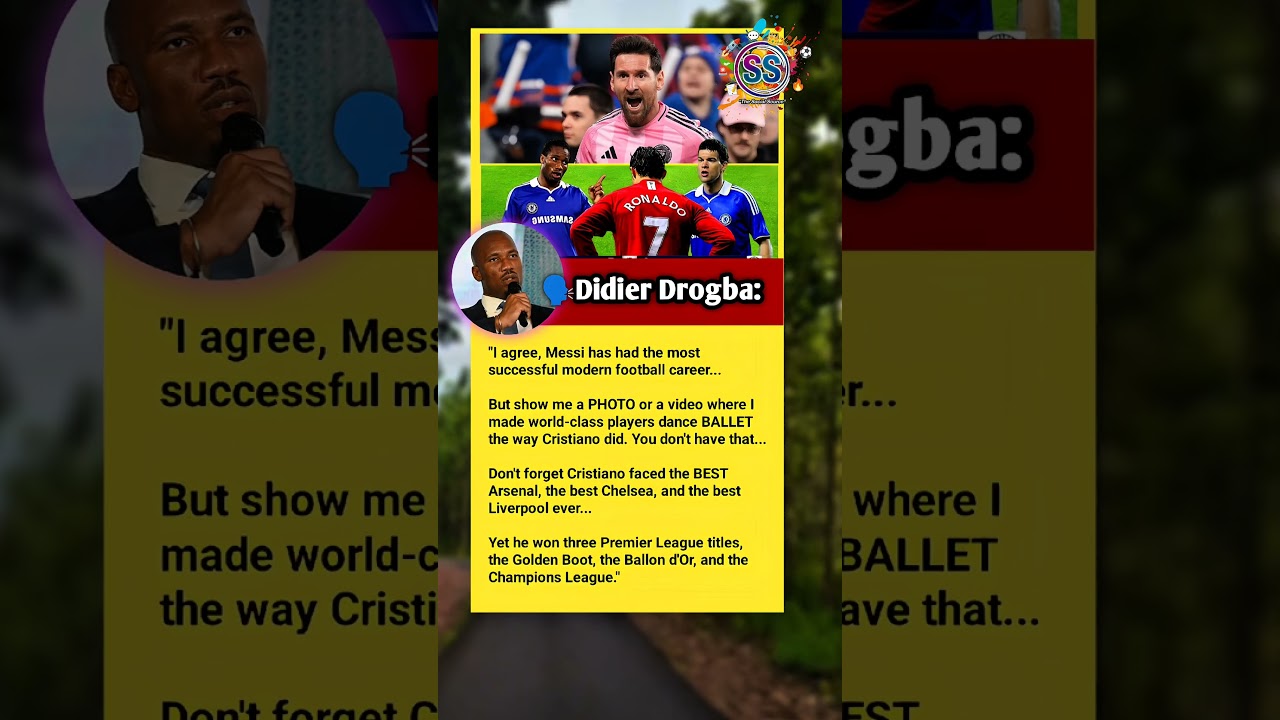 Didier Drogba Settles Messi vs Ronaldo Debate With One Brutal Statement #football #ronaldo #messi