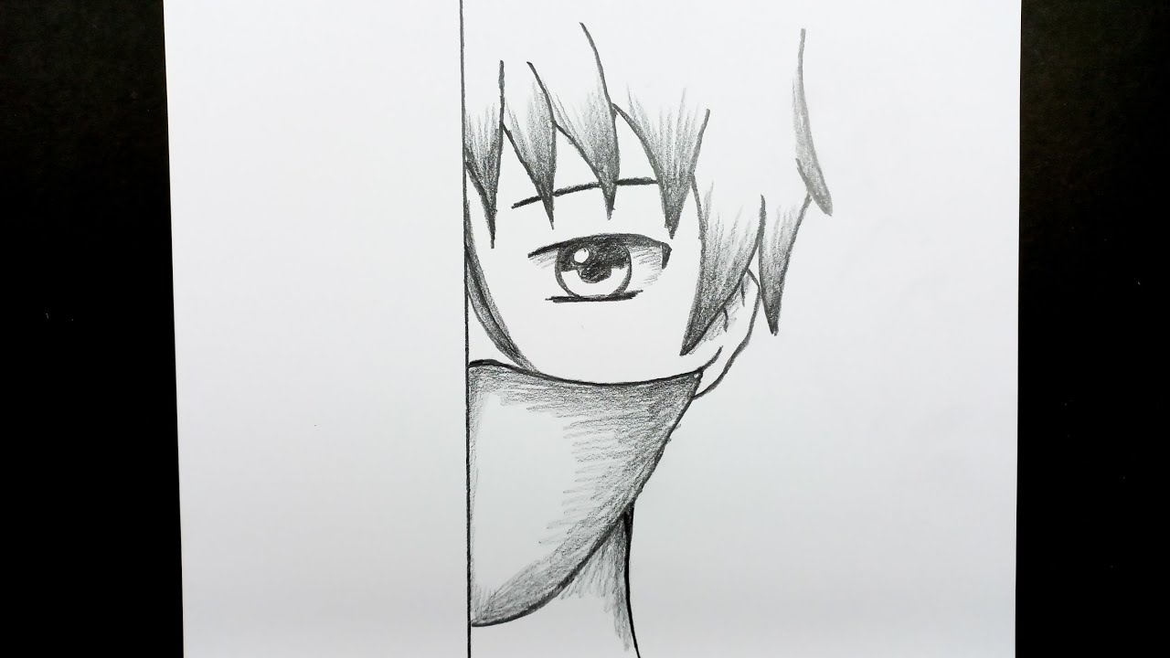 Kolay Karakalem Anime Çizimi, Adım Adım Anime Resmi Nasıl Çizilir, Karakalem Kolay Çizimleri