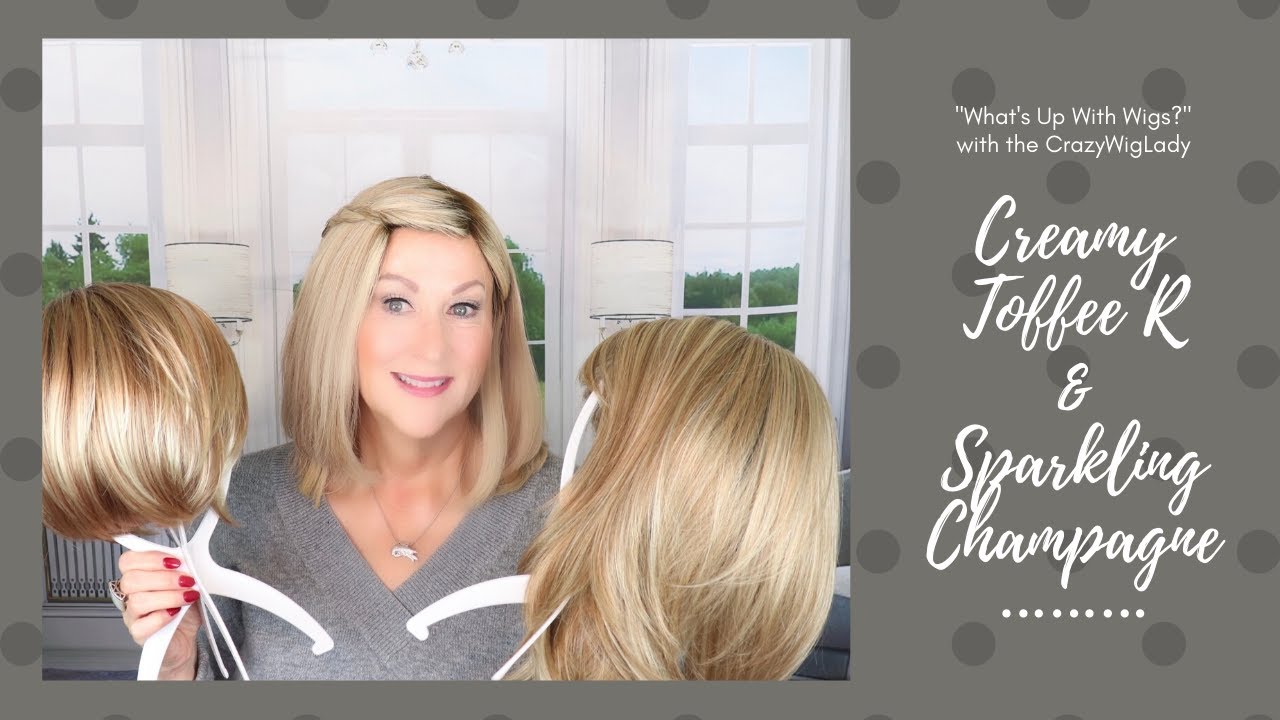 WHAT'S UP WITH WIGS | Creamy Toffee Rooted vs Sparkling Champagne | Crazy Wig Lady