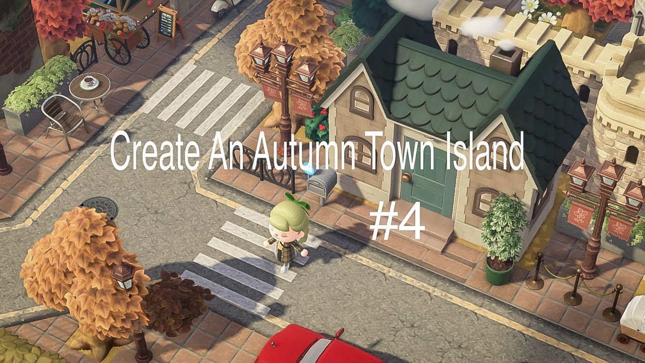 【あつ森】散歩したくなる秋の島づくり｜穏やかな街並み｜案内所裏の島クリ　Animal Crossing: Autumn Town Island｜Autumn Townscape