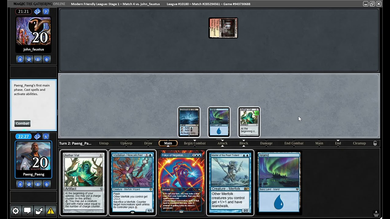 PAENG_PAENG MTGO MODERN FRIENDLY LEAGUE MERFOLK vs. RUBY STORM 25 February 2026