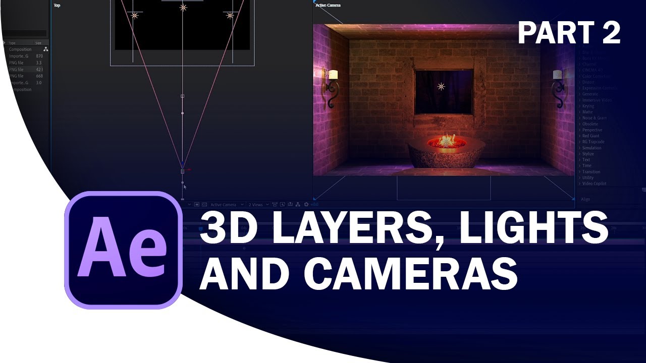 3D-слои и освещение в After Effects | Часть 2: Освещение и камеры
