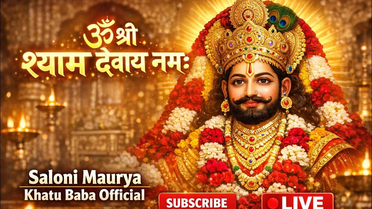 ॐ श्री श्याम देवाय नमः 🙏जो भी सच्चे मन से जपे, श्याम बाबा उसकी नैया पार लगाते हैं 🌺#live
