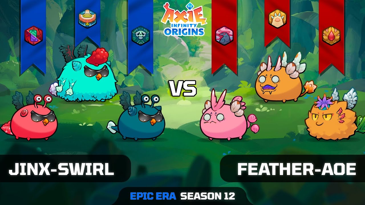 JINX-SWIRL vs FEATHER-AOE | SEASON 12 | AXIE INFINITY ORIGINS