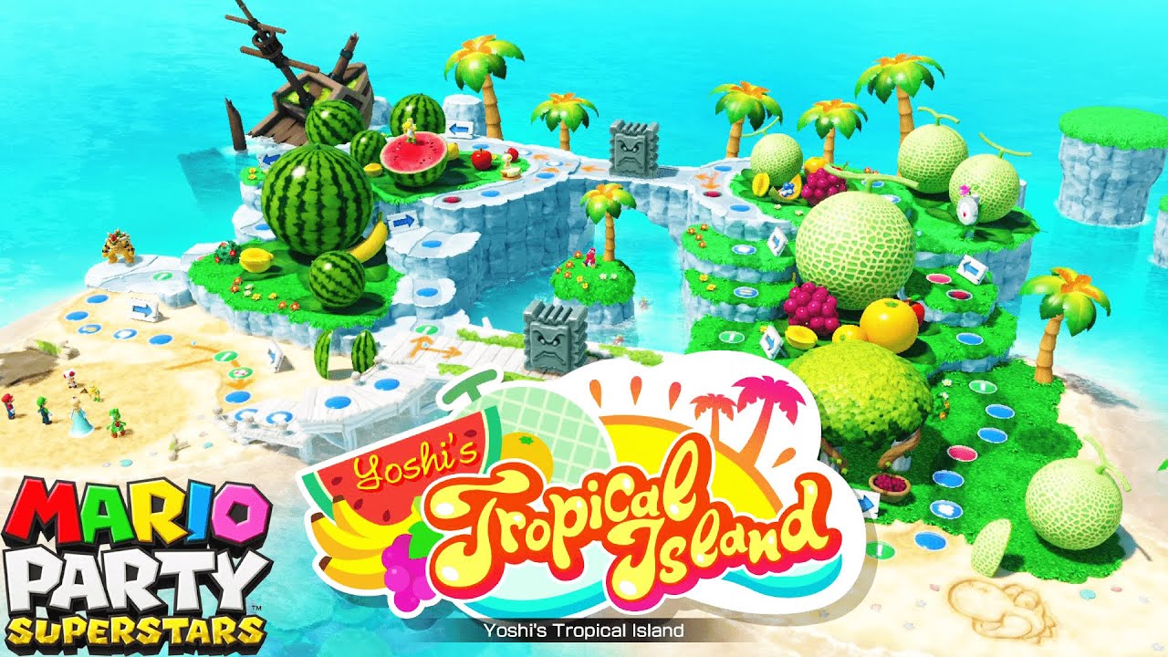 Mario Party Superstars - Yoshi's Tropical Island (Gameplay) 4K Ultra HD