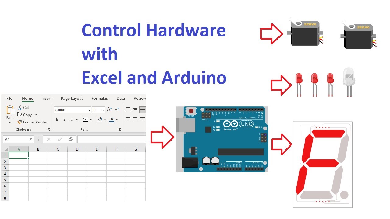 How to control servos and LEDs using Excel Data Streamer and Arduino