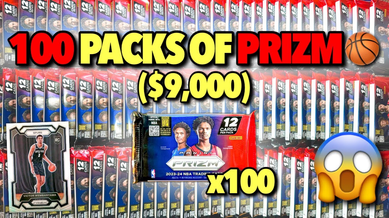I OPENED 100 PACKS OF THE NEW PRIZM BASKETBALL (VICTOR WEMBANYAMA)! 😱🔥
