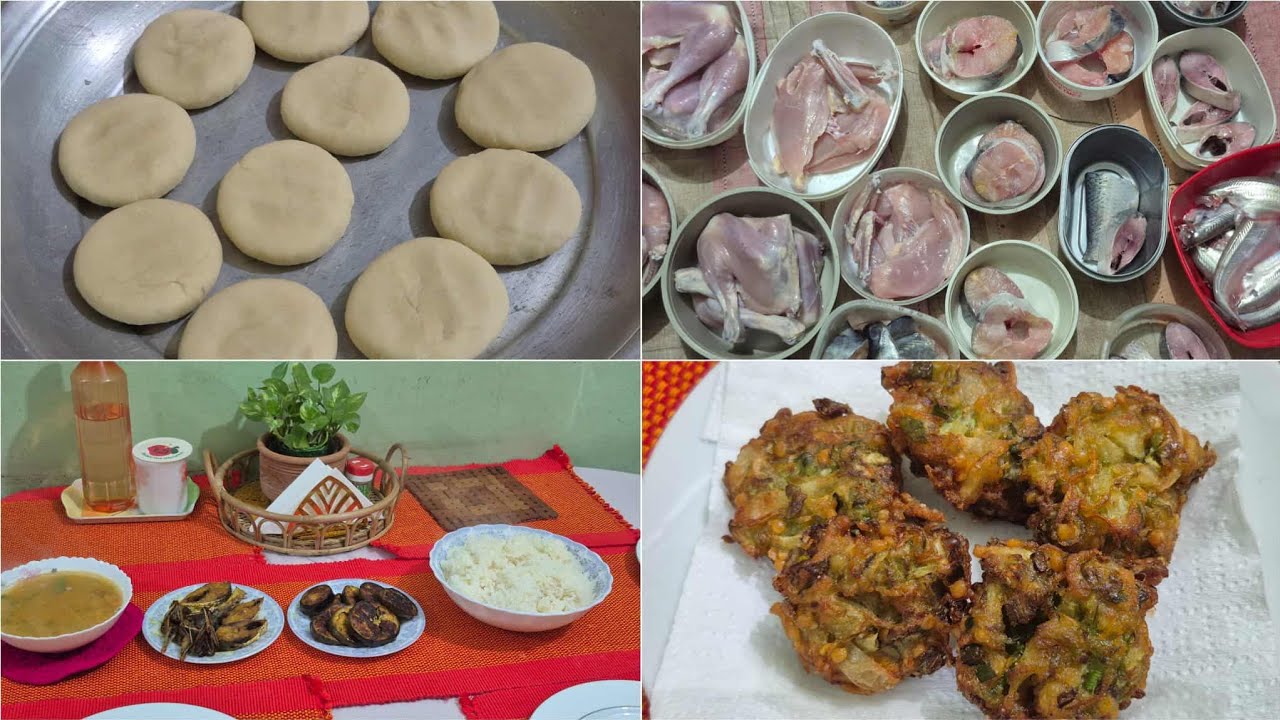 মাছ মাংসের বাজার গুছিয়ে দুপুরের রান্না♨️🍲ভিন্ন স্টাইলে বাঁধাকপির পাকোড়া🥬#dailyvlog#vubonsmom