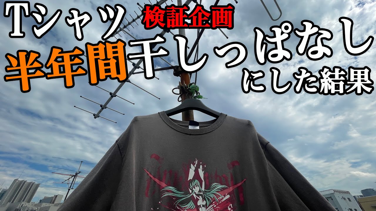 【検証】Tシャツ半年間干しっぱなしにしたらフェードどこまで出せる？