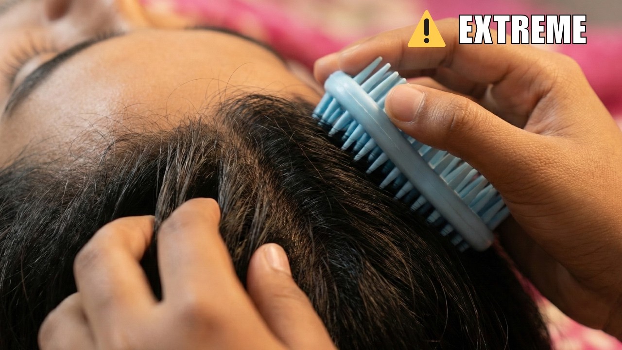 WARNING ⚠️ EXTREME HAIR PULLING ASMR | Deep Scratching & Hair Parting 😳
