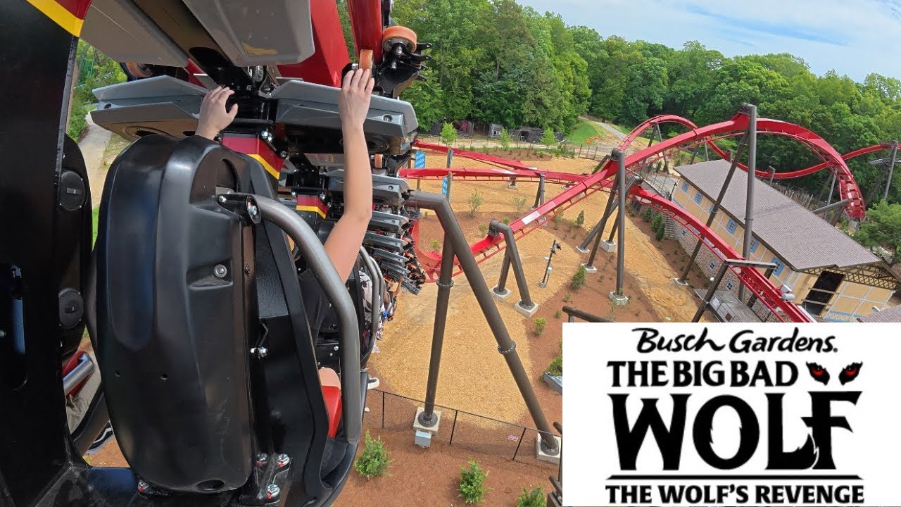 Big Bad Wolf The Wolf Revenge Back Row POV Busch Gardens Williamsburg