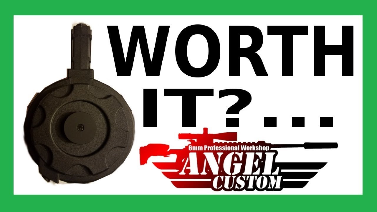 REVIEW: Angel Custom 1500 Round Firestorm Airsoft AEG Drum Flashmag (Color: Black / M4 Adapter).