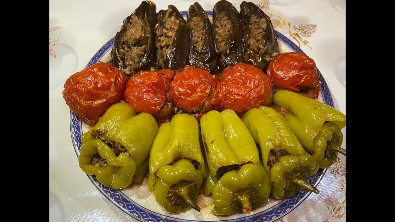 ÇOX LƏZZƏTLİ 🥰BADIMCAN , BİBƏR , POMİDOR 🥰DOLMASI