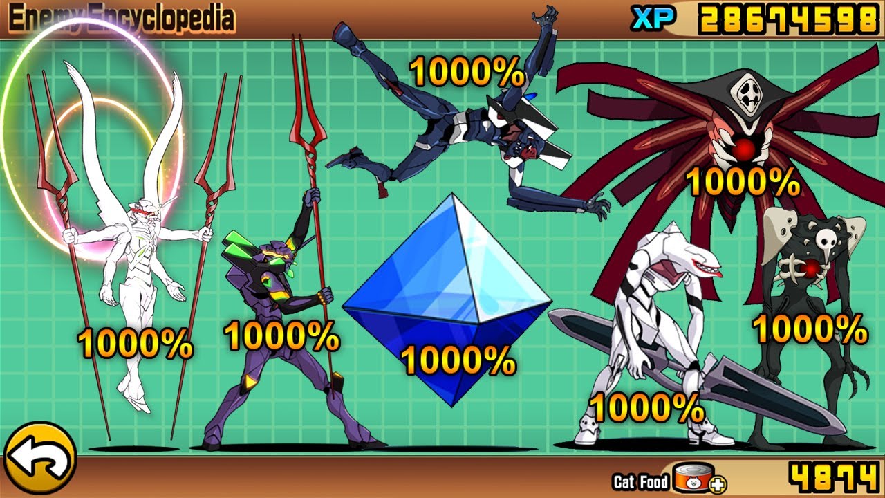 The Battle Cats - Enemies at 1000% (Part 34) All Evangelion!