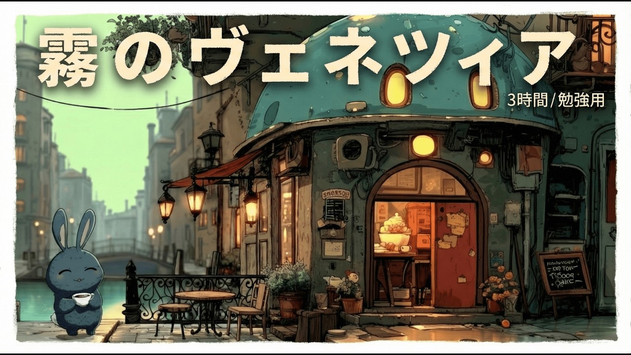 霧のヴェネツィア。ここで、ゆっくりしていこう | 3時間・勉強用