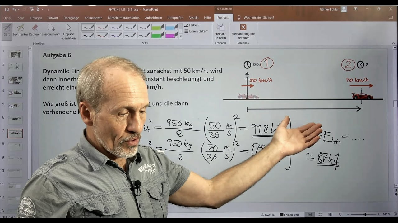 PHYSIK AUFGABEN (Serie A, Aufgabe 4-7): Kinematik, Energie, Kräfte, Rotation