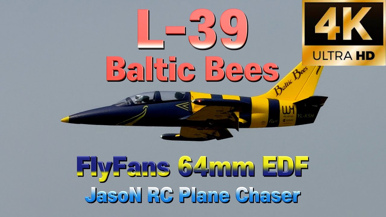 [4K UHD] Maiden Flight L-39 Baltic Bees Fly Fans 64mm EDF with iPhone