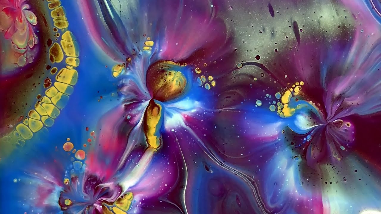 Saved by the Kiss: Balloon Dip Acrylic Pour Painting