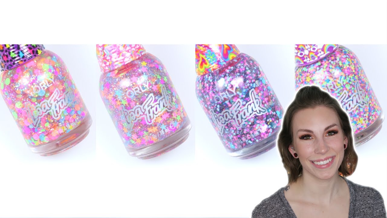 Orly X Lisa Frank Glitter Nail Polish Swatch & Review | JESSFACE90
