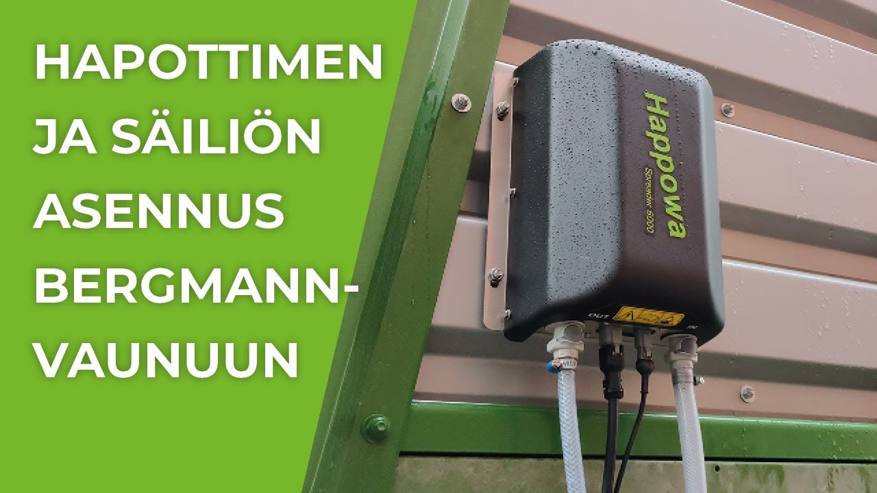 Happowa Hapottimen ja säiliön asennus Bergmann-vaunuun