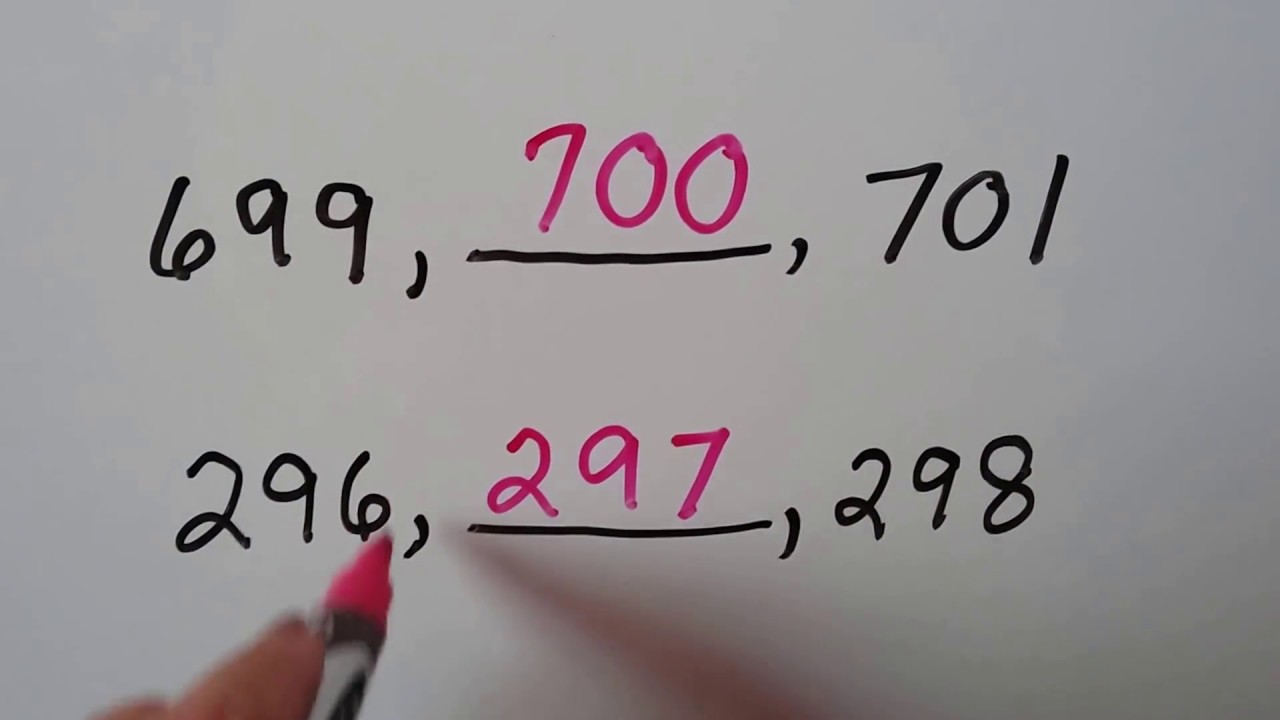 Grade 2 Math  9.9, Ordering numbers to 1,000 (before, between, after)