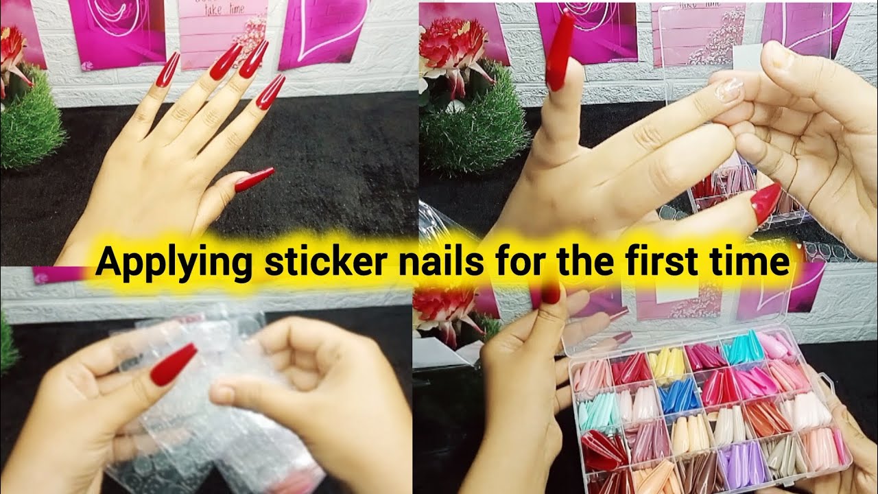 Trying nail stickers for the first time, viral nails box , price????