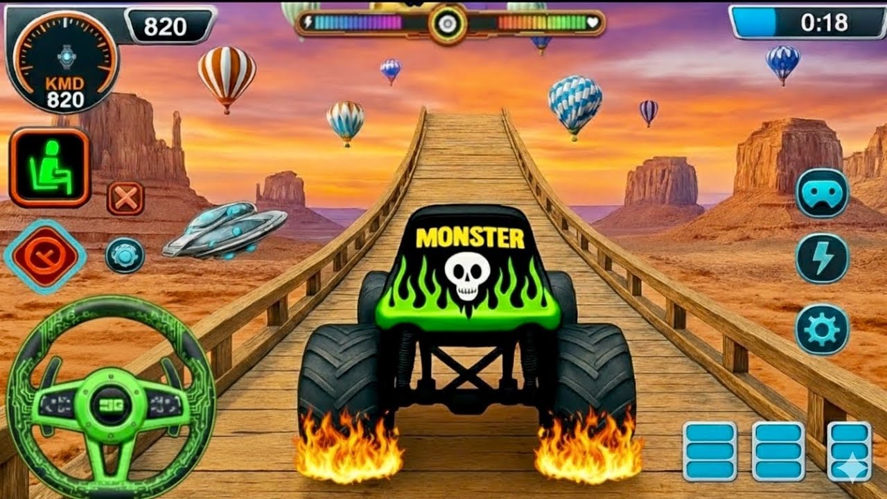 THIS JUMP WAS IMPOSSIBLE 😱 Monster Truck Mega Ramp at Full Speed | Android Gameplay 2025