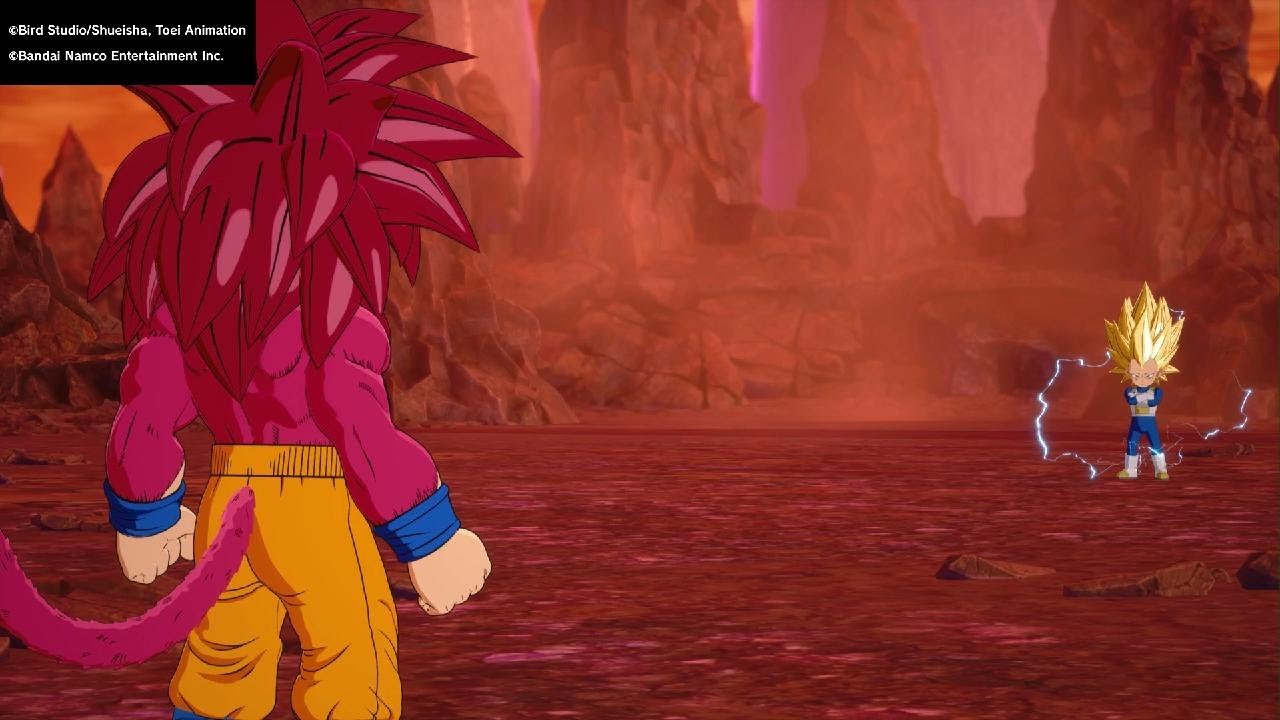 DRAGON BALL: Sparking! ZERO Ssj4 goku mini vs Ssj3 mini vegeta