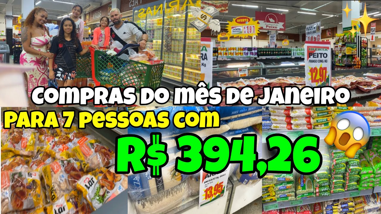 COMPRAS DO MÊS DE JANEIRO 2026 🛒| POUCO DINHEIRO, MUITA FÉ 🙌🏽