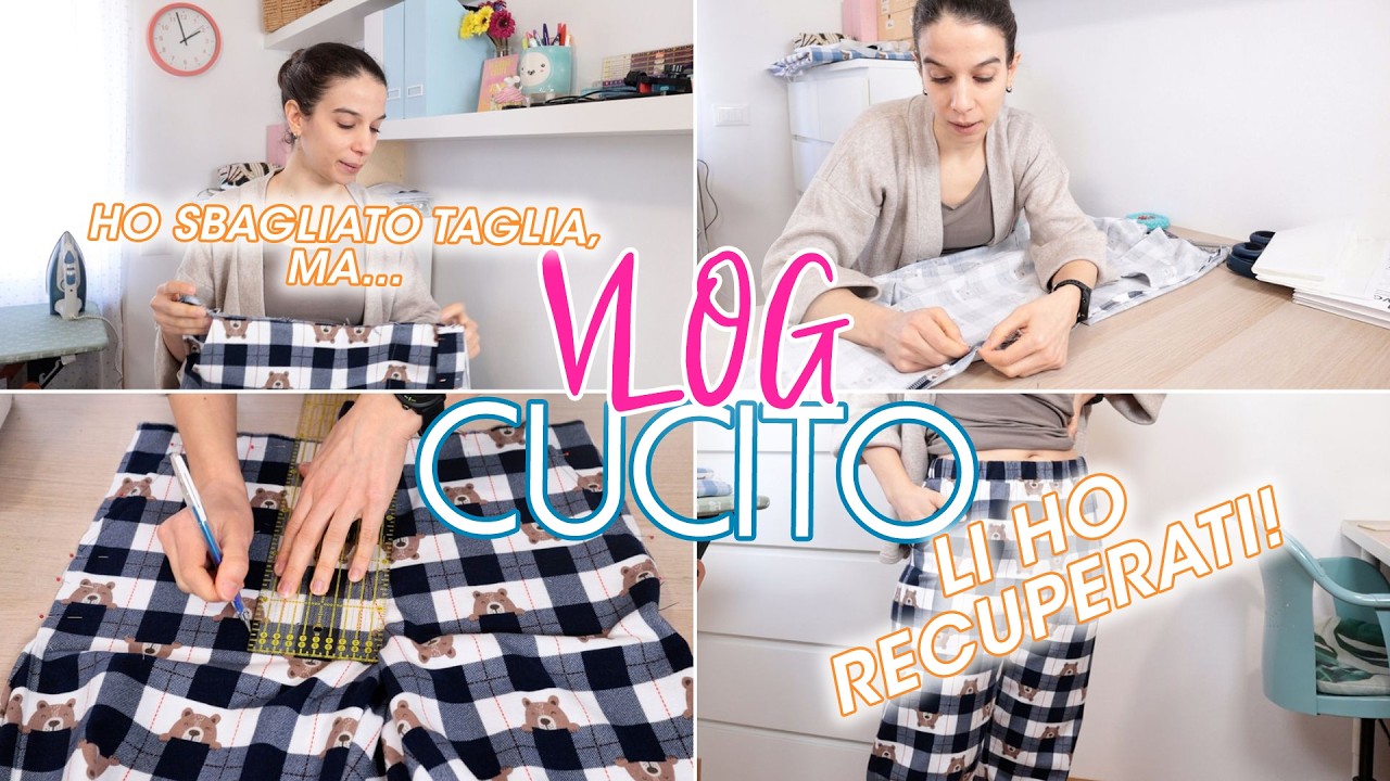 Ho sbagliato taglia e li ho lanciati!🐻 Come ho recuperato dei pantaloni troppo stretti | VLOG CUCITO