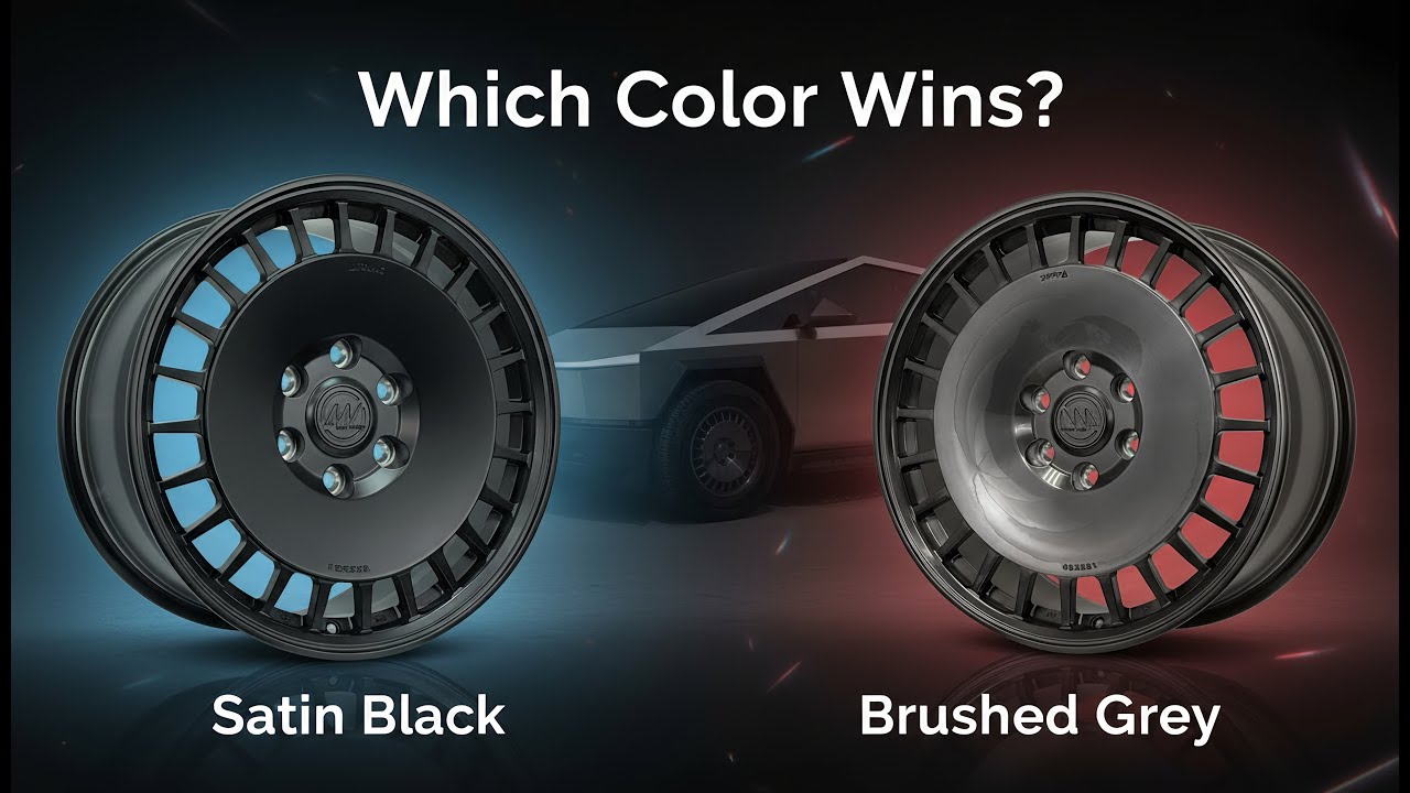 We Put Two Different Wheels on Cybertruck  - Public Chooses the Winner!