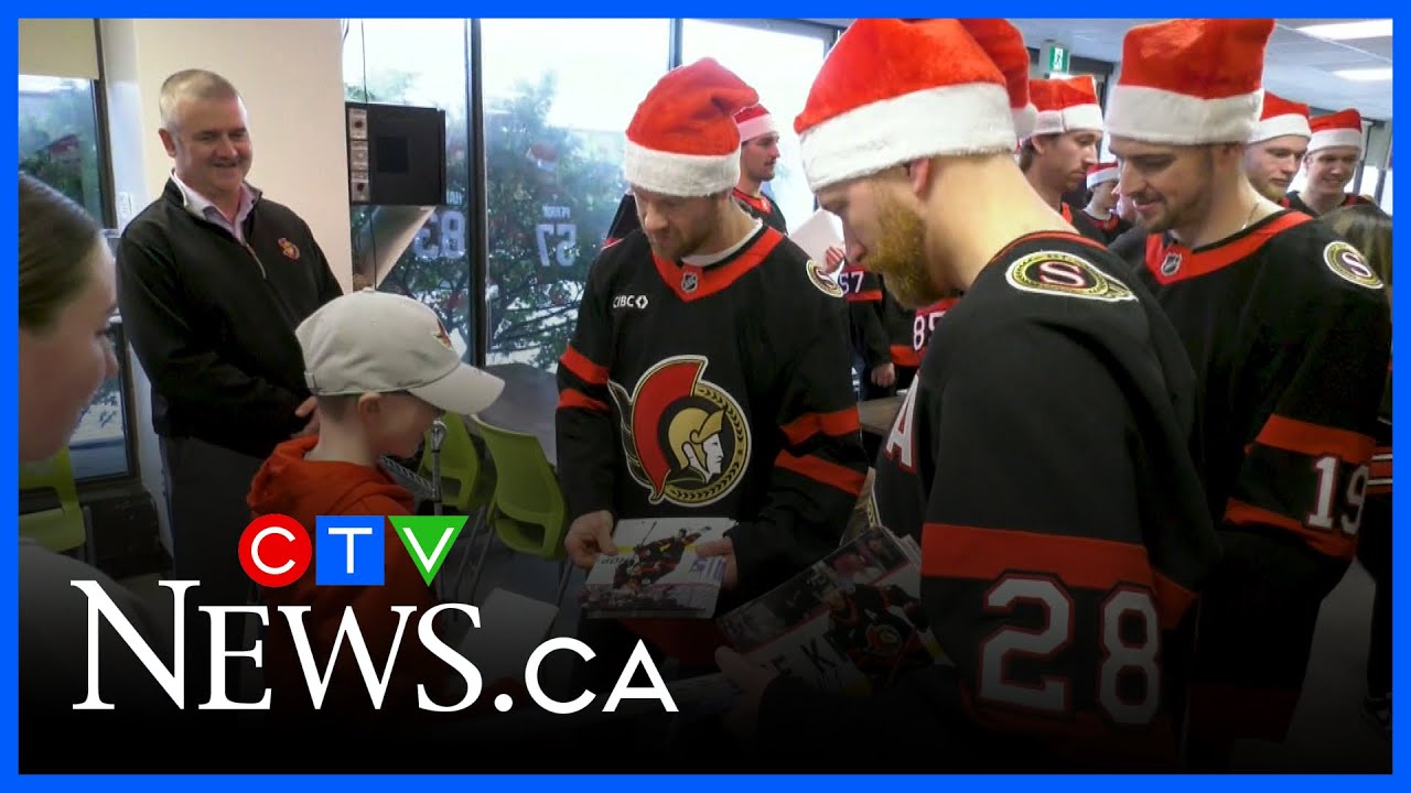 Ottawa Senators visit kids CHEO
