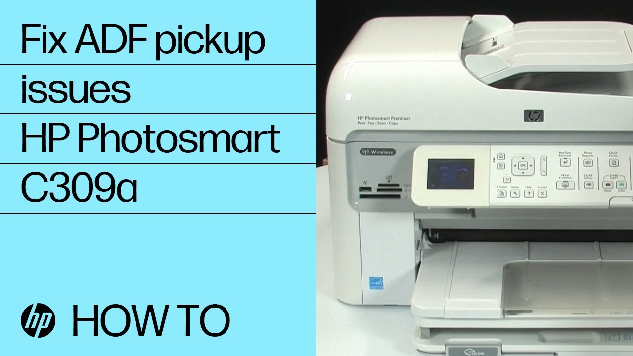 The Automatic Document Feeder Does Not Pick Up Paper | HP Photosmart C309a | HP