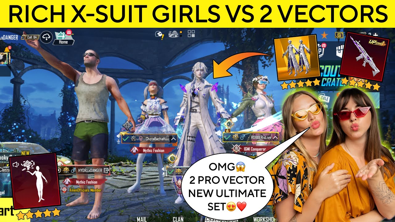 RICH X-SUIT GIRLS🥰 VS 2 VECTOR THEY GIFT🎁ME NEW ULTIMATE SET SHOCKED😱AFTER SEEING MY ALL X-SUIT MAX😍