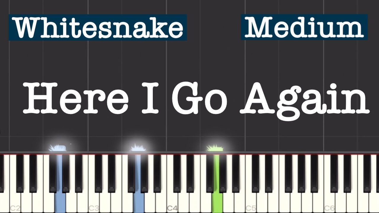 Whitesnake - Here I Go Again Piano Tutorial | Medium
