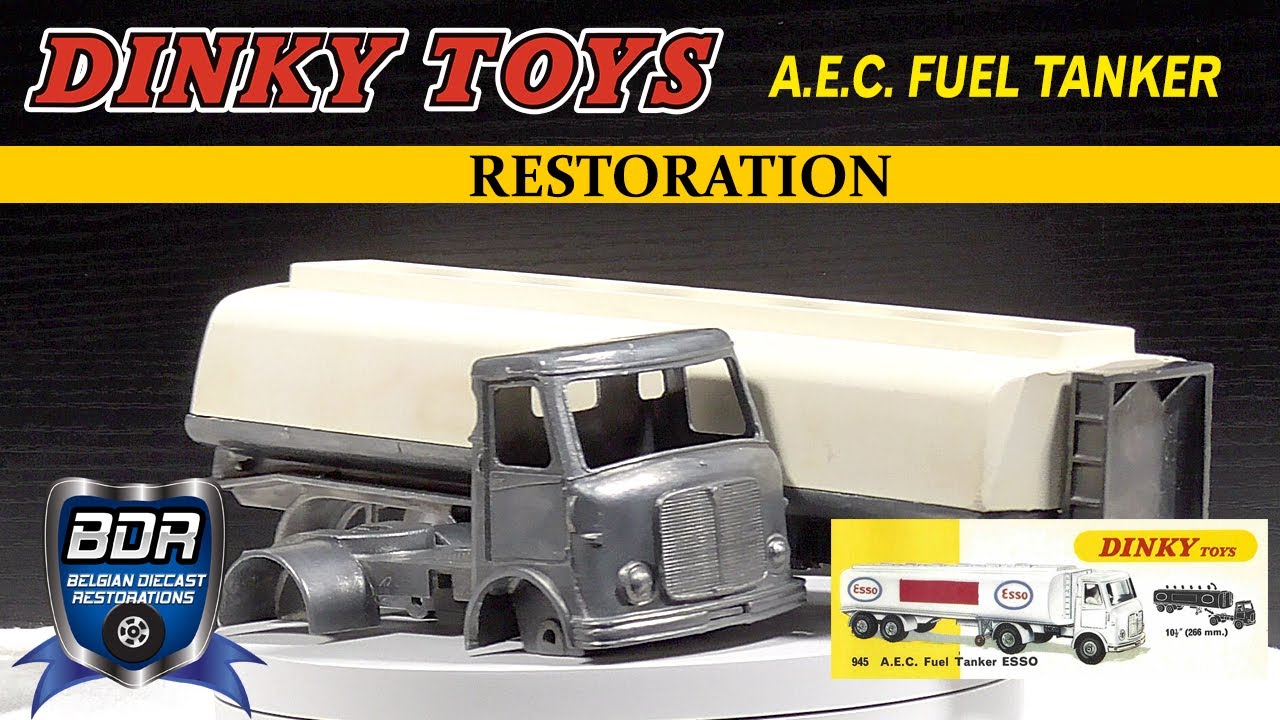 Dinky Toys n° 945 A.E.C. ESSO Fuel Tanker Diecast Restoration