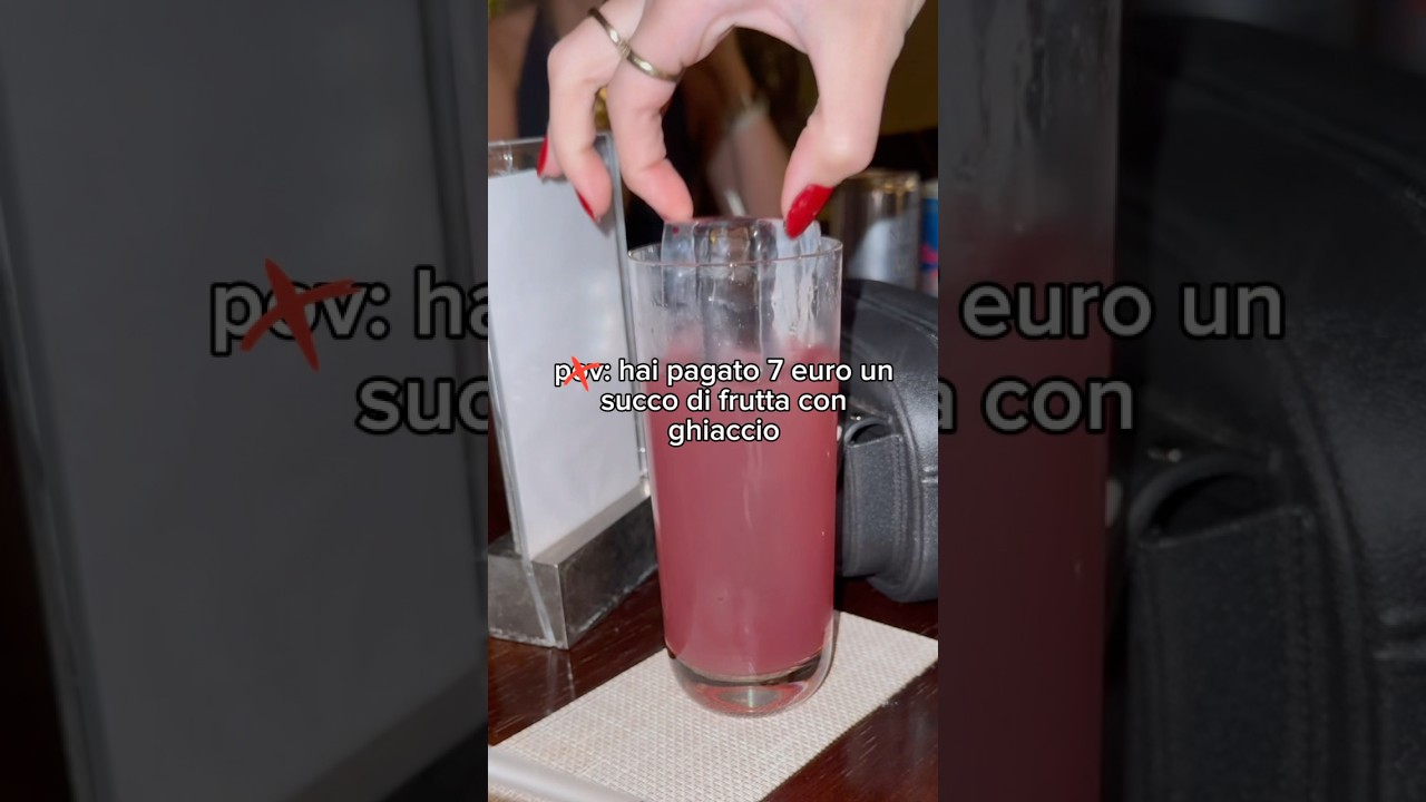 Pov: sei in vacanza e prendi un succo di frutta