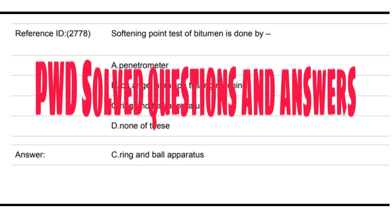 Pwd previous question paper | PWD solved question with answers | solved paper