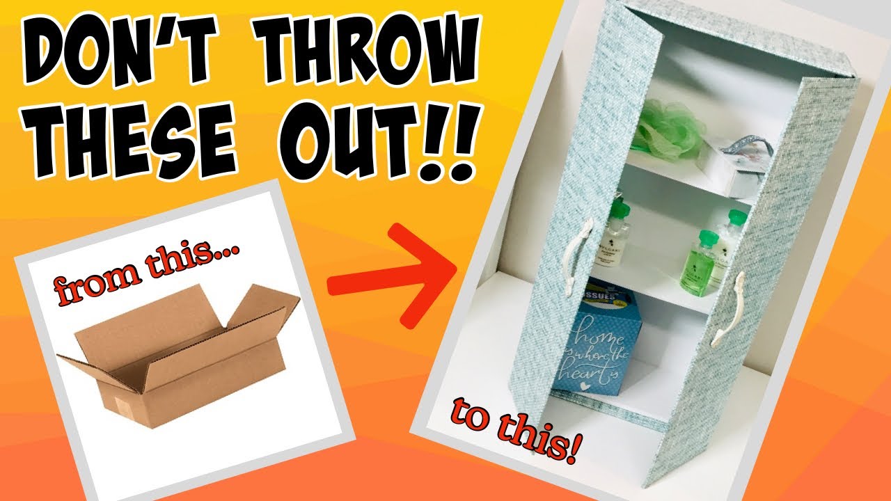 🌟SIMPLY AMAZING 🌟CARDBOARD BOX MAKEOVER!!  come see!! EASY STORAGE DIY