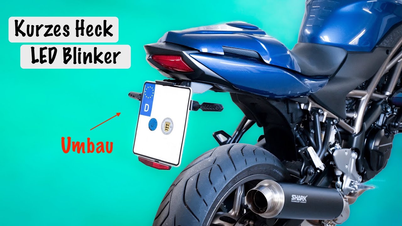 Kurzes Heck und LED Blinker | Suzuki SV650 | Umbau Kennzeichenhalter
