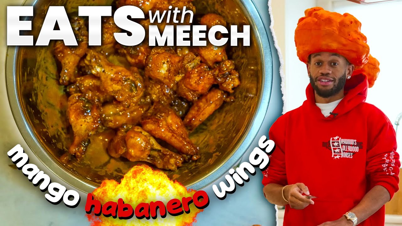 THE BEST MANGO HABANERO WINGS RECIPE | EATS WITH MEECH