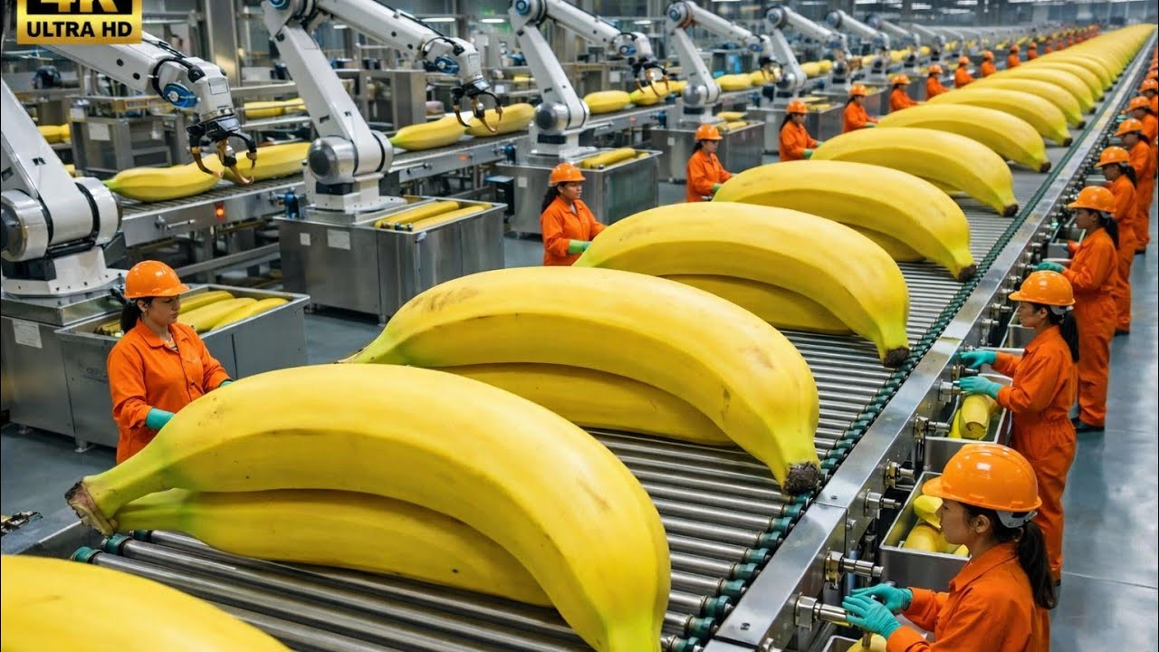 🍌 Amazing Banana Factory Tour! 🍌Dekho kaise bananas se chips aur juice banta hai step by step!