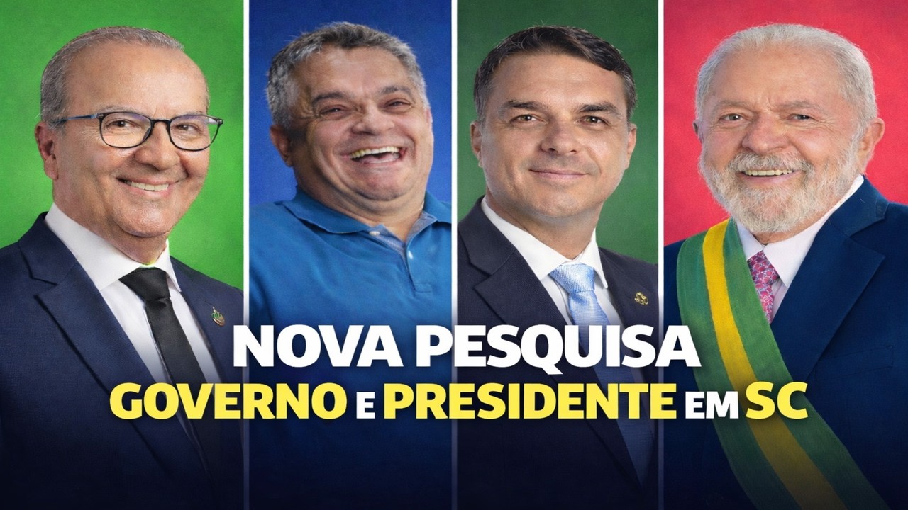 NOVA PESQUISA EM SC: QUEM LIDERA PARA GOVERNO E PRESIDENTE
