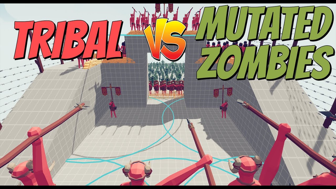 TABS - TRIBAL VS MUTATED ZOMBIES: WILL THEY SURVIVE TILL THE LAST WAVE OF MUTATED ZOMBIES?