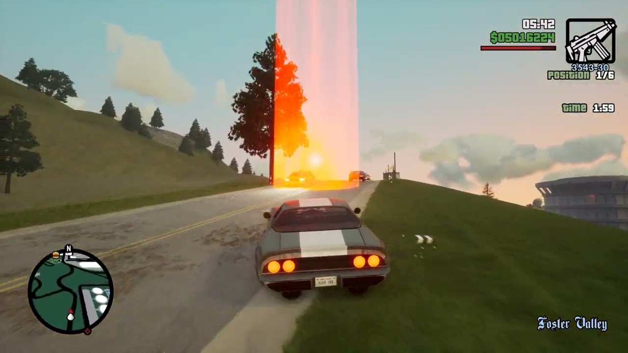 GTA San Andreas Definitive Edition | San Fierro Hills | Car Race | #gta #youtubeshorts#gtasanandreas