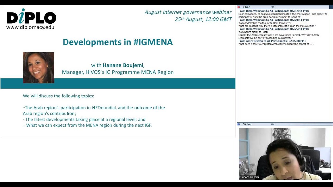 Webinar: MENA - Internet governance (2014)