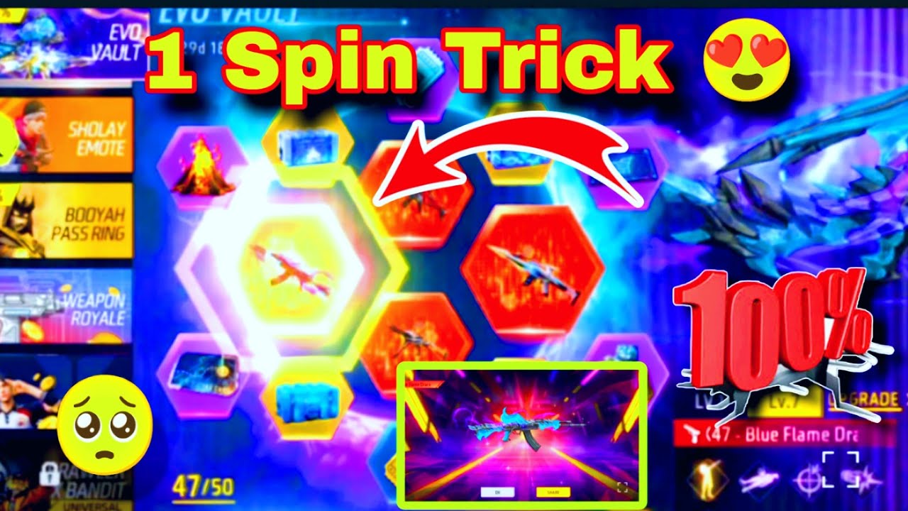 Evo AK47 Return 😍 - 1 Spin Trick l Free Fire Max
