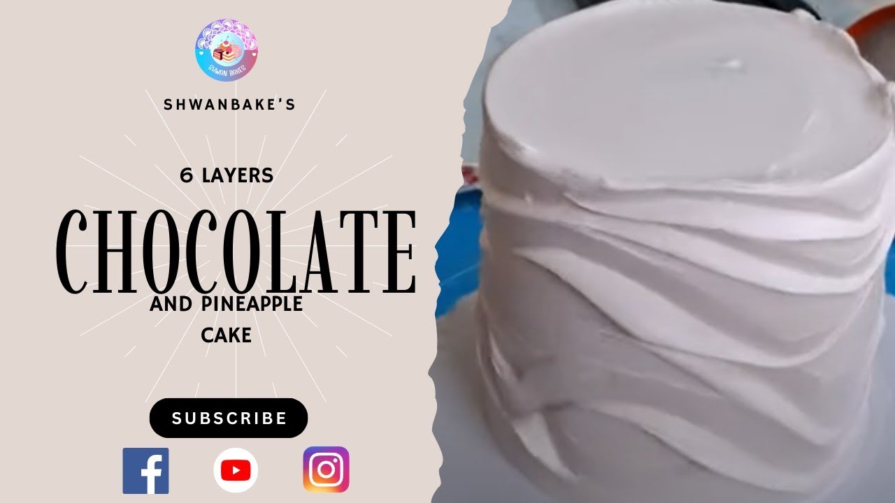 6 Layers Cake | Chocolate & pineapple cake | 2 In 1 cake | how to make 6 layers cake | cake