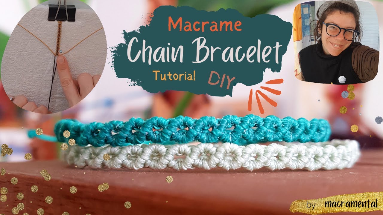 macrame chain bracelet | how to make easy macrame bracelet | DIY | ευκολο μακραμε πλεκτο βραχιολι