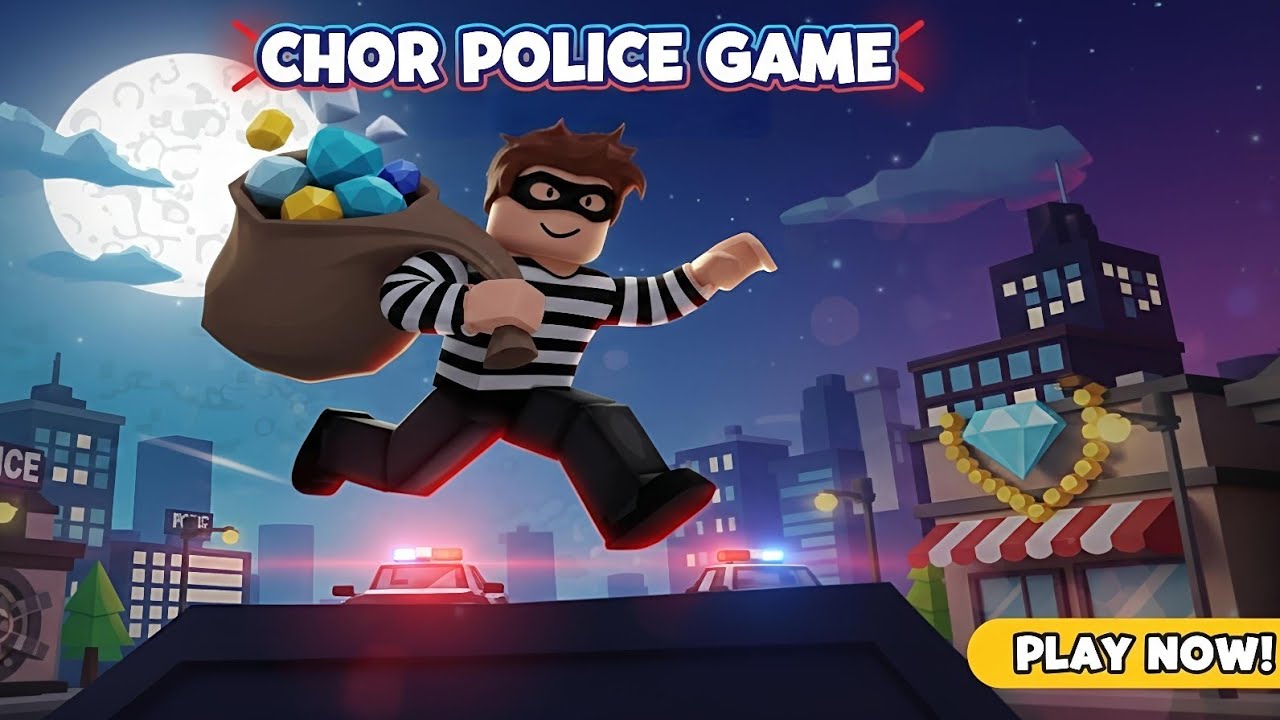 Home Thief Game EPIC Police Chase at House!Police vs Thief Challenge in Our Home! #gaming #trending